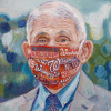 A portrait of Anthony Fauci by HIV activist Keith Mayerson
