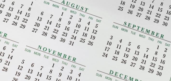calendar month August