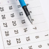 pen and calendar with number days