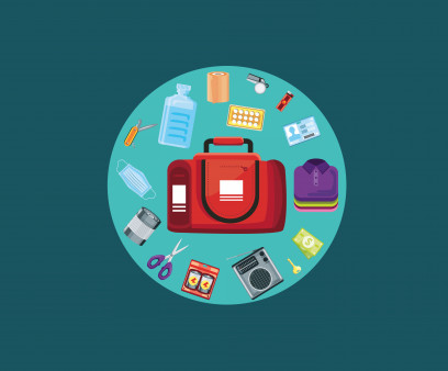 items in Emergency to go bag