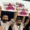 Monkeypox protest at AIDS 2022