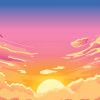 illustration of a sunset