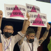 Monkeypox protest at AIDS 2022