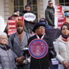 New York City Council Member Pierina Sanchez (bottom, far right) joined advocates at City Hall