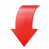 red downward arrow