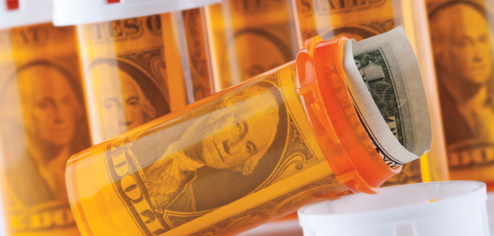 money in pill bottles