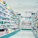 pharmacy shelves