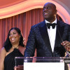 Cookie and Magic Johnson at the Elizabeth Taylor Ball to End AIDS on September 21, 2023