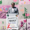 Harold Phillips at the 35th anniversary of the AIDS Memorial Quilt at San Francisco’s Golden Gate Park in June 2023
