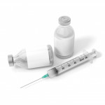 vaccine bottles and syringe