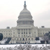 The U.S. Capitol in winter