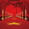 Red Carpet with Gold Star Red Curtains Awards
