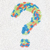 question mark in pills illustration