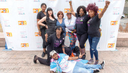 National Trans Visibility March on DC Advocates gather at a POZ-sponsored banner