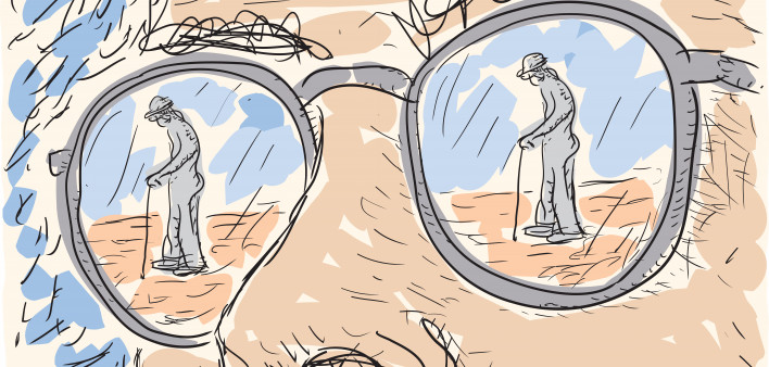 illustration aging old man